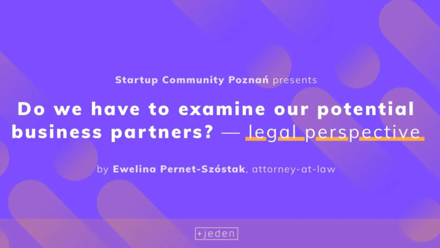 Do we have to examine our potential business partners - legal perspective